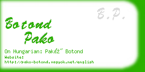 botond pako business card